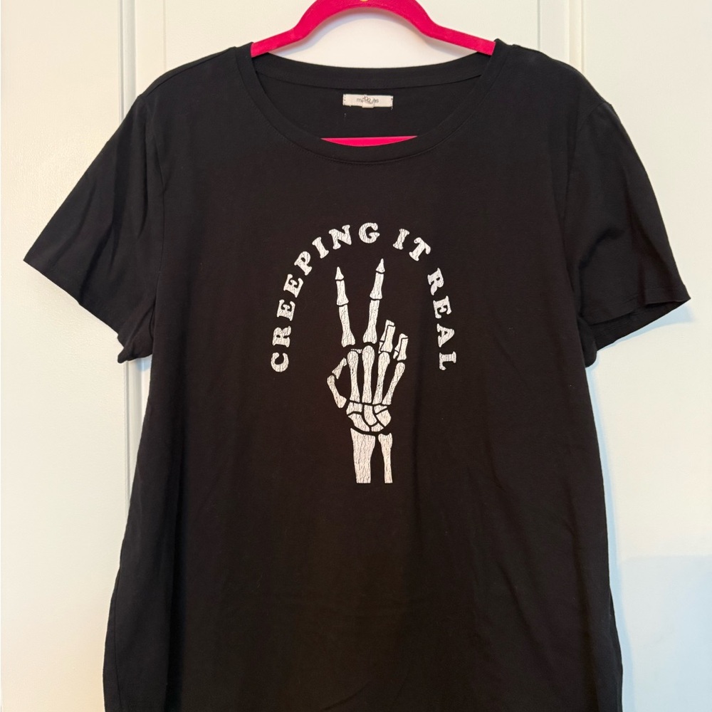 Maurices Black Top with White Detail